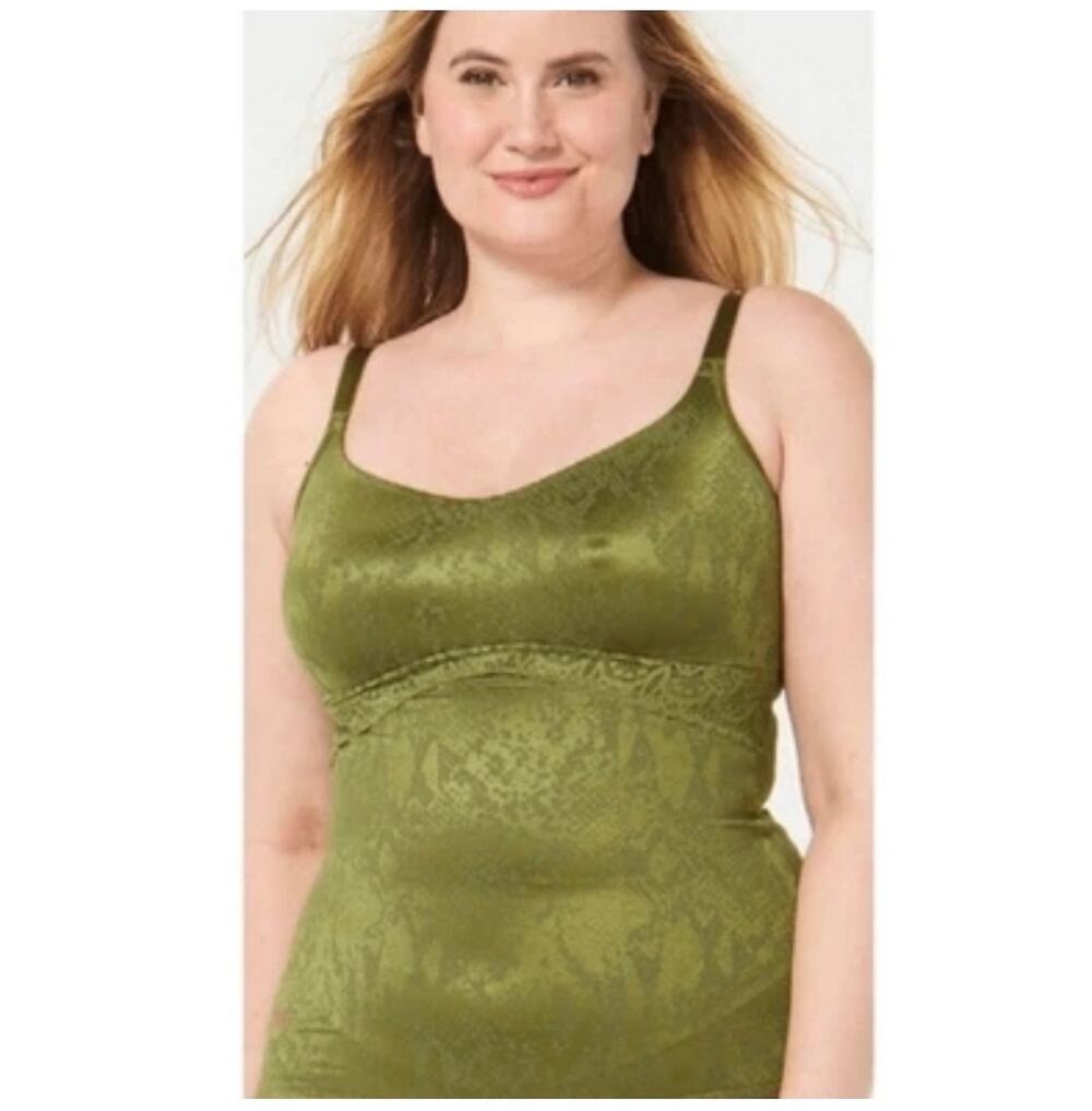 Ruby Ribbon Simply Smooth Pocket Cami Shapewear Style 3073 Foliage Women 48 NIB